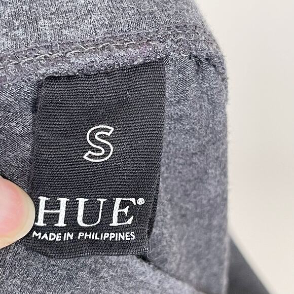 Hue Heather Womens Small S Gray Leggings Casual Cotton Stretch Pull On Grey - Picture 7 of 8